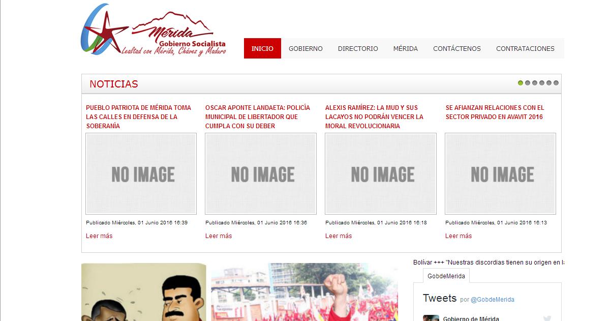 FOTO 1 Hckean web de la Gobernación de Mérida